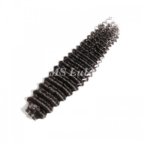 Human Hair Tape In Extensions Deep Curly（20pcs/set） | Human Hair Wig | Lace Front